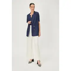 MA GRIFFE - Blazer Azul Marino Mujer Magriffe
