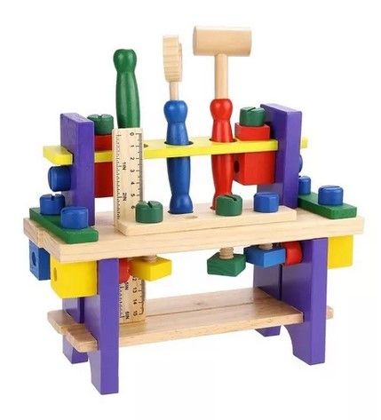 Juego Madera Set Herramientas Banco Carpinteria Xk-102