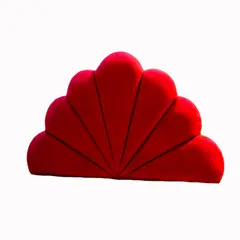 GENERICO - Respaldo Coral 1 1/2 Rojo Felpa Muebles Rimar