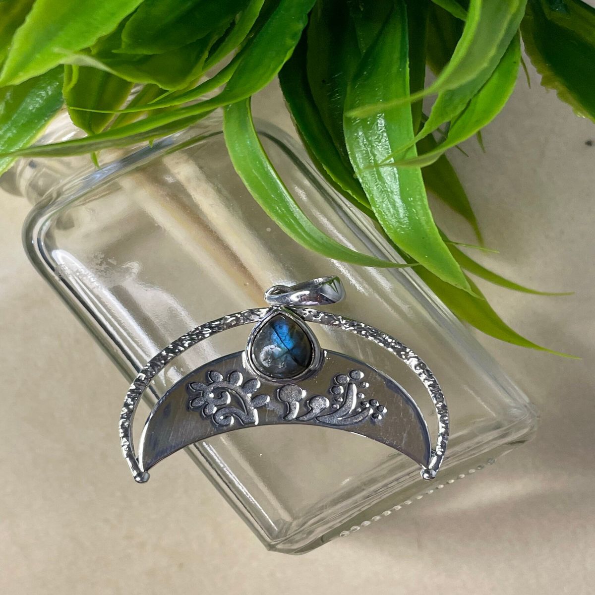 GENERICO - Colgante Garden Labradorita Piedra Luna