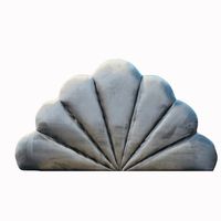 Respaldo Coral 1Plaza Gris Felpa Muebles Rimar