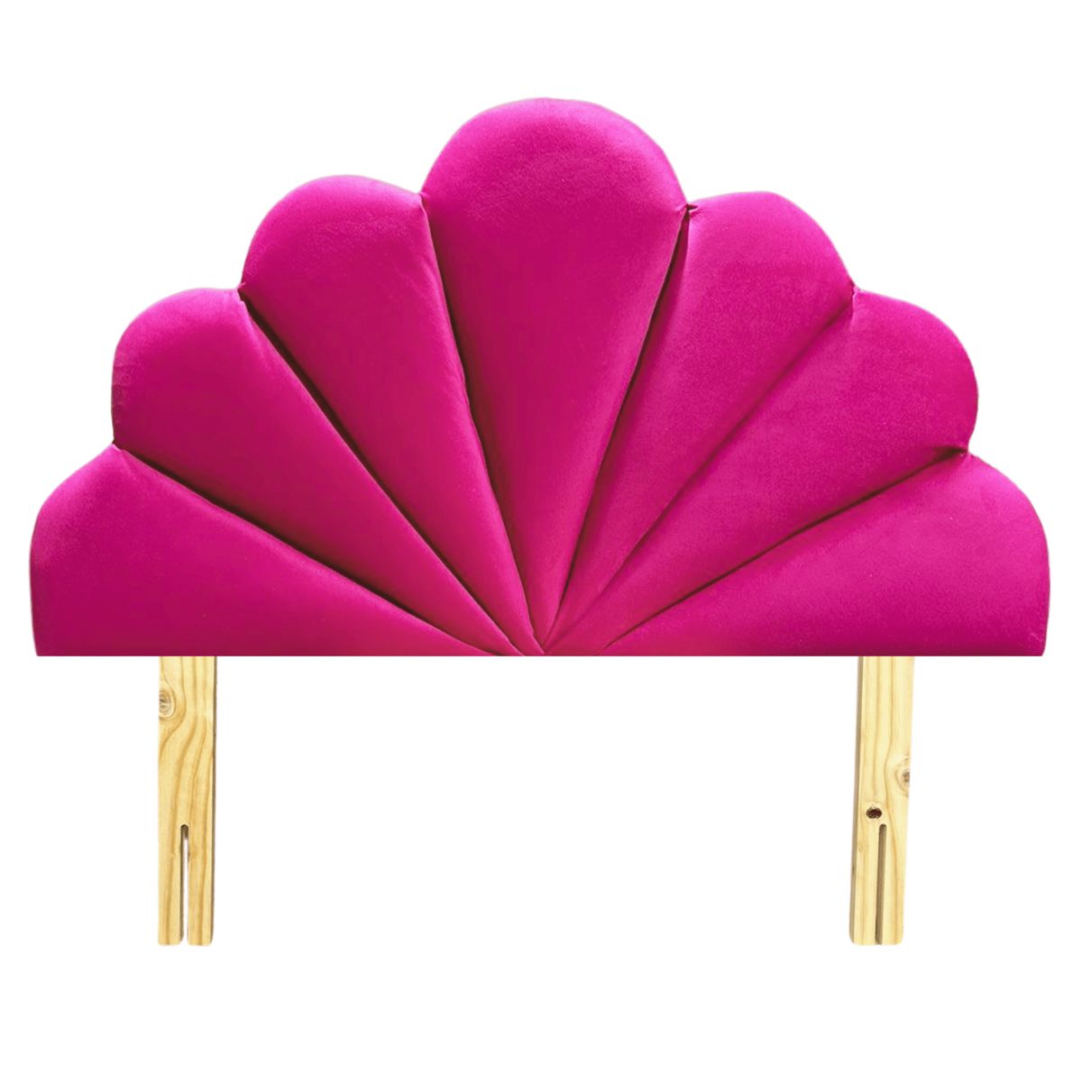 GENERICO - Respaldo Coral 1 Plaza Fucsia Felpa Muebles Rimar