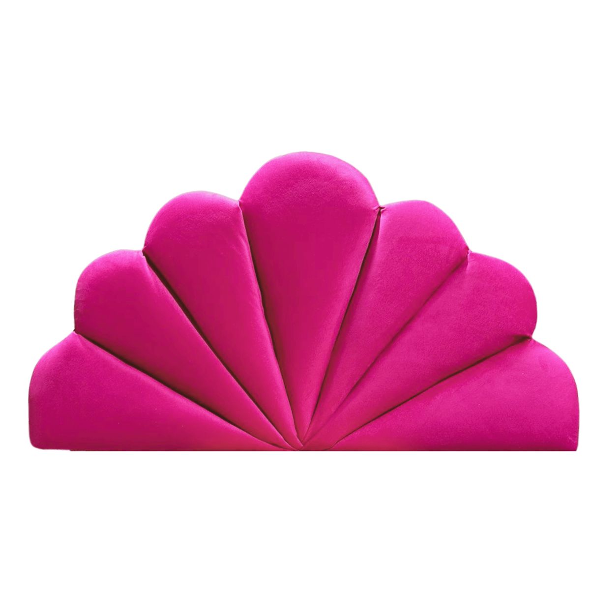 GENERICO - Respaldo Coral 1 Plaza Fucsia Felpa Muebles Rimar