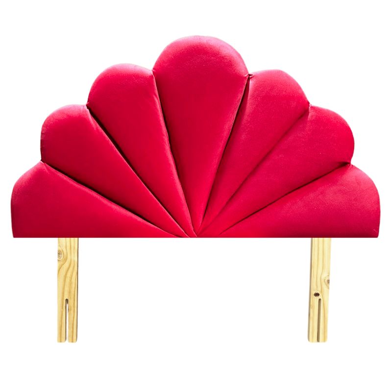 GENERICO - Respaldo Coral 1 Plaza Rojo Felpa Muebles Rimar