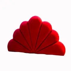 GENERICO - Respaldo Coral 1 Plaza Rojo Felpa Muebles Rimar