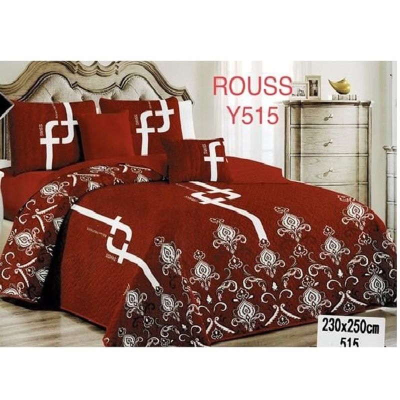 GENERICO - Cobertor de verano tipo Quilt con fundas  - 2 Plazas Diseño Burdeo