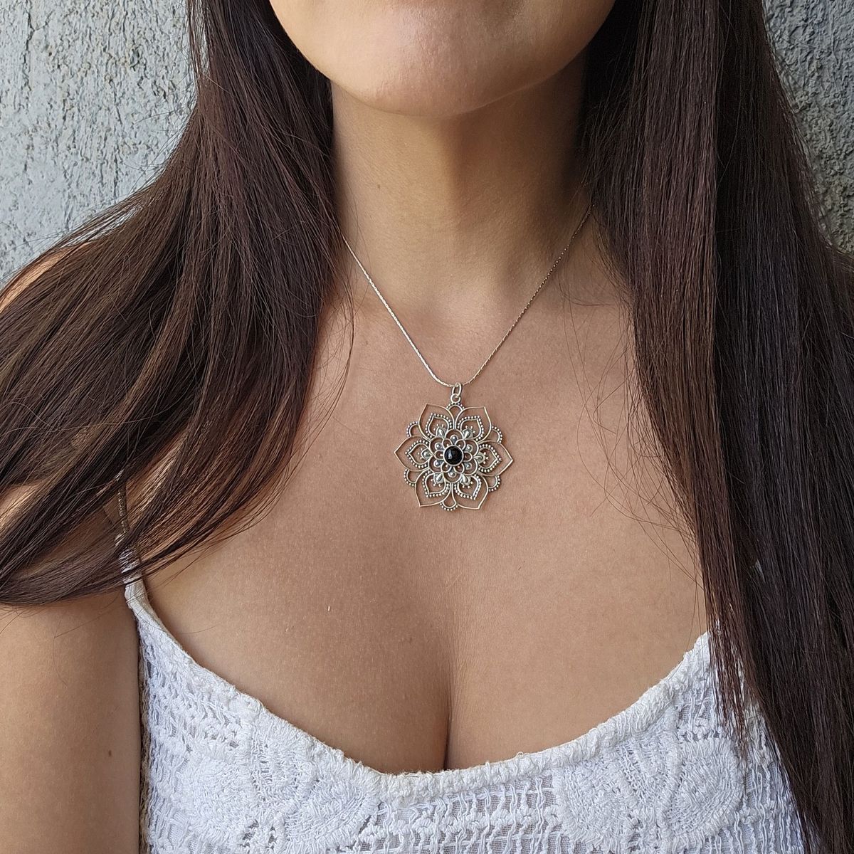 GENERICO - Colgante Big Mandala Turmalina