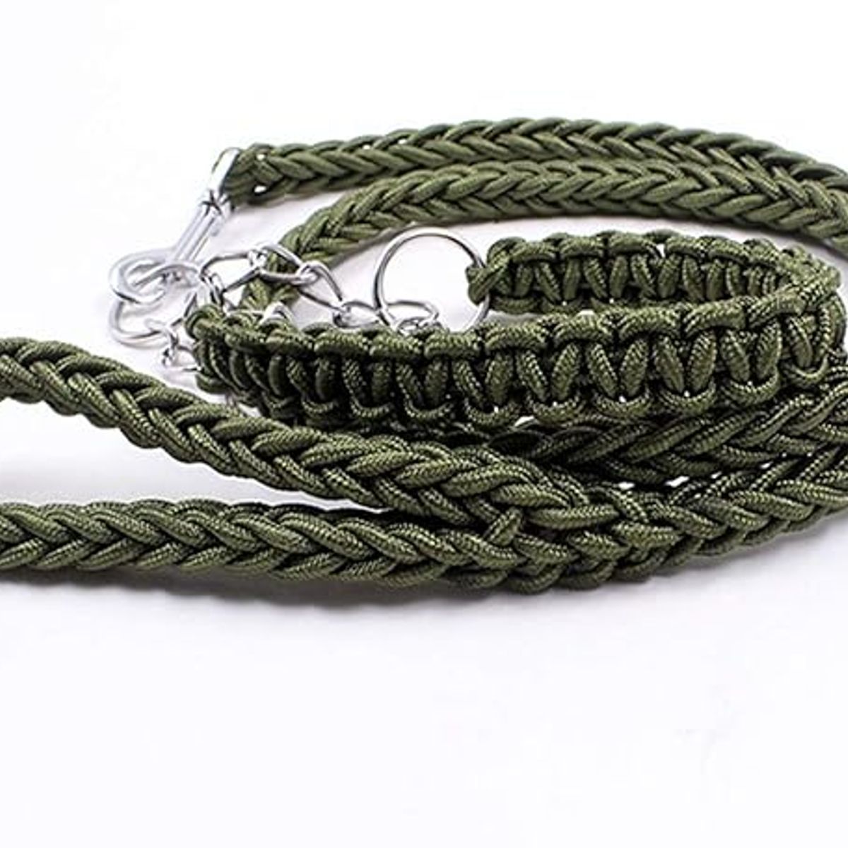 DEFENSOR FOREVER - Correa Trenzada Para Perros Grandes + Collar De Ahorque XL