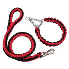DEFENSOR FOREVER - Correa Trenzada Para Perros Grandes + Collar De Ahorque XL