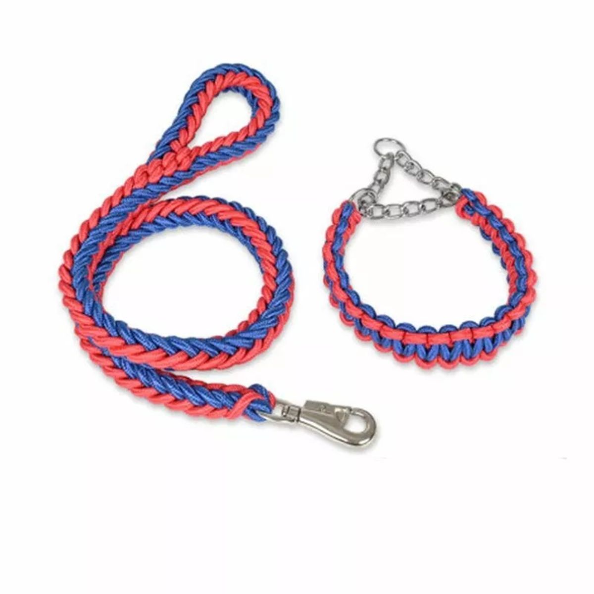 DEFENSOR FOREVER - Correa Trenzada Para Perros Grandes + Collar De Ahorque XL