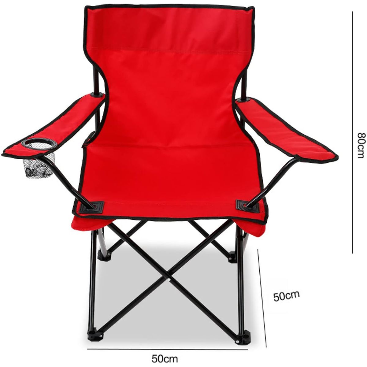 GENERICO - Silla Plegable Camping Playa Picnic Colores Rojo