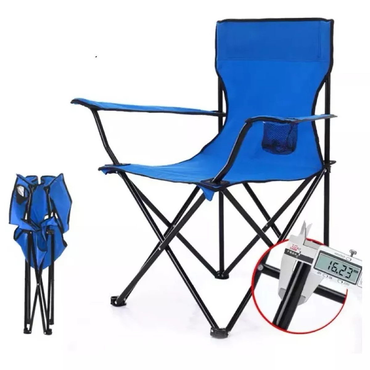 GENERICO - Silla Plegable Camping Playa Picnic Colores Azul