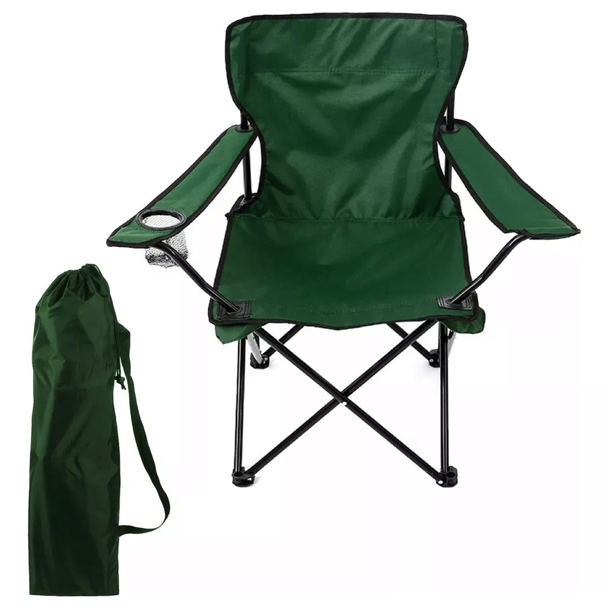 GENERICO - Silla Plegable Camping Playa Picnic Colores Verde