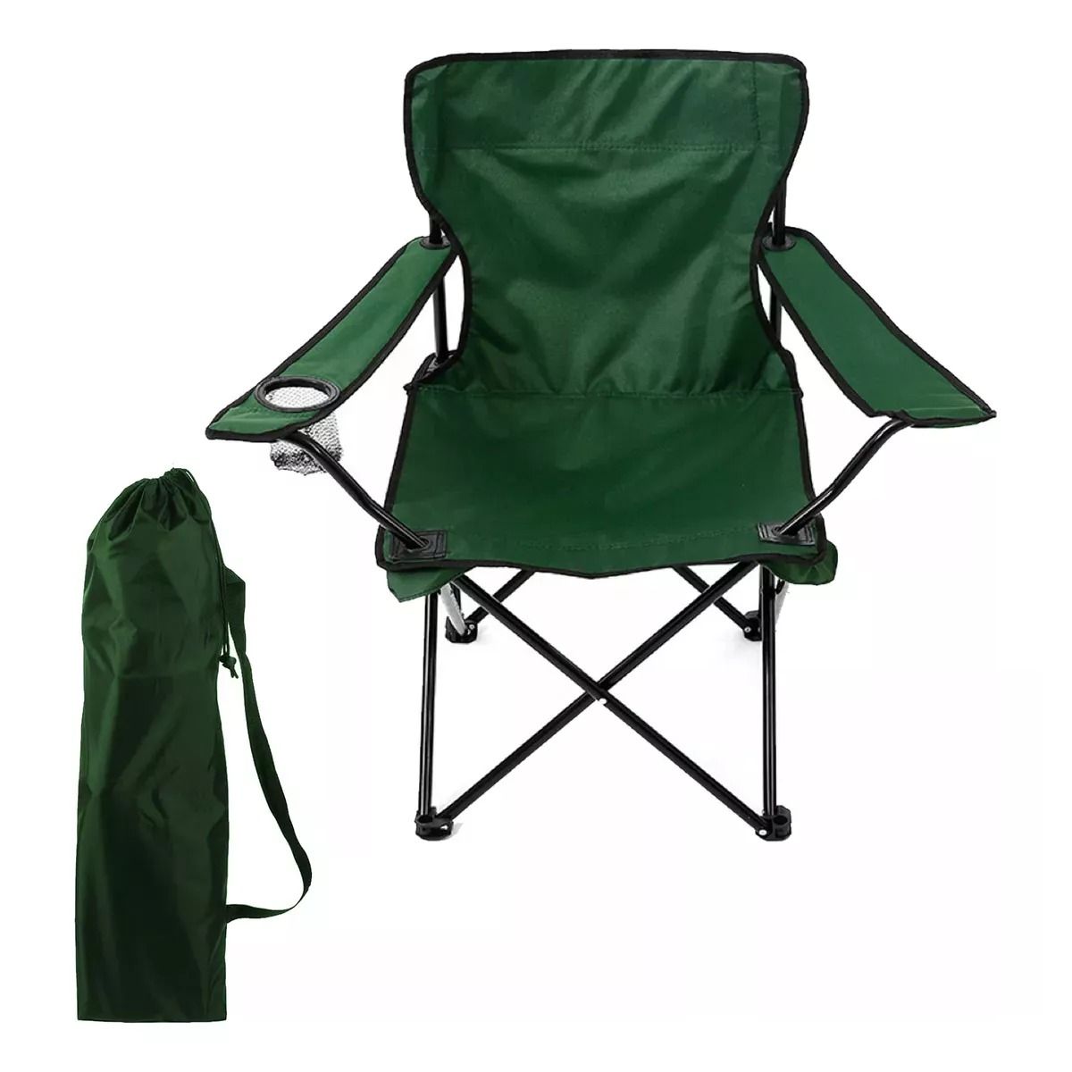 GENERICO - Silla Plegable Camping Playa Picnic Colores Verde