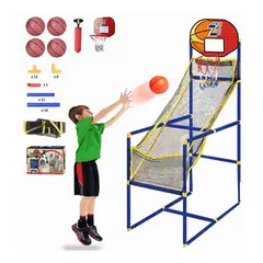 GENERAC - Juego De Aro De Baloncesto Para Niñosinflador + 5baloncesto