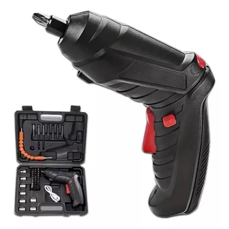 GENERICO - Destornillador Inalámbrico 4.2v + 46 Accesorios