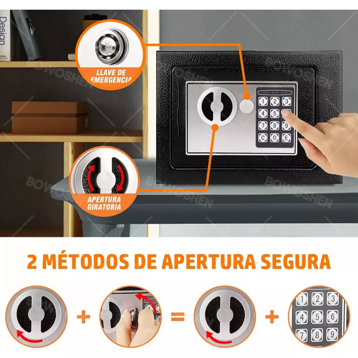 BLUEDREAMER - Caja Fuerte Electrónica De Seguridad Codigo Digital Y Llave