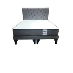DREAMBED - Cama 2 Plazas Color Gris Oscuro