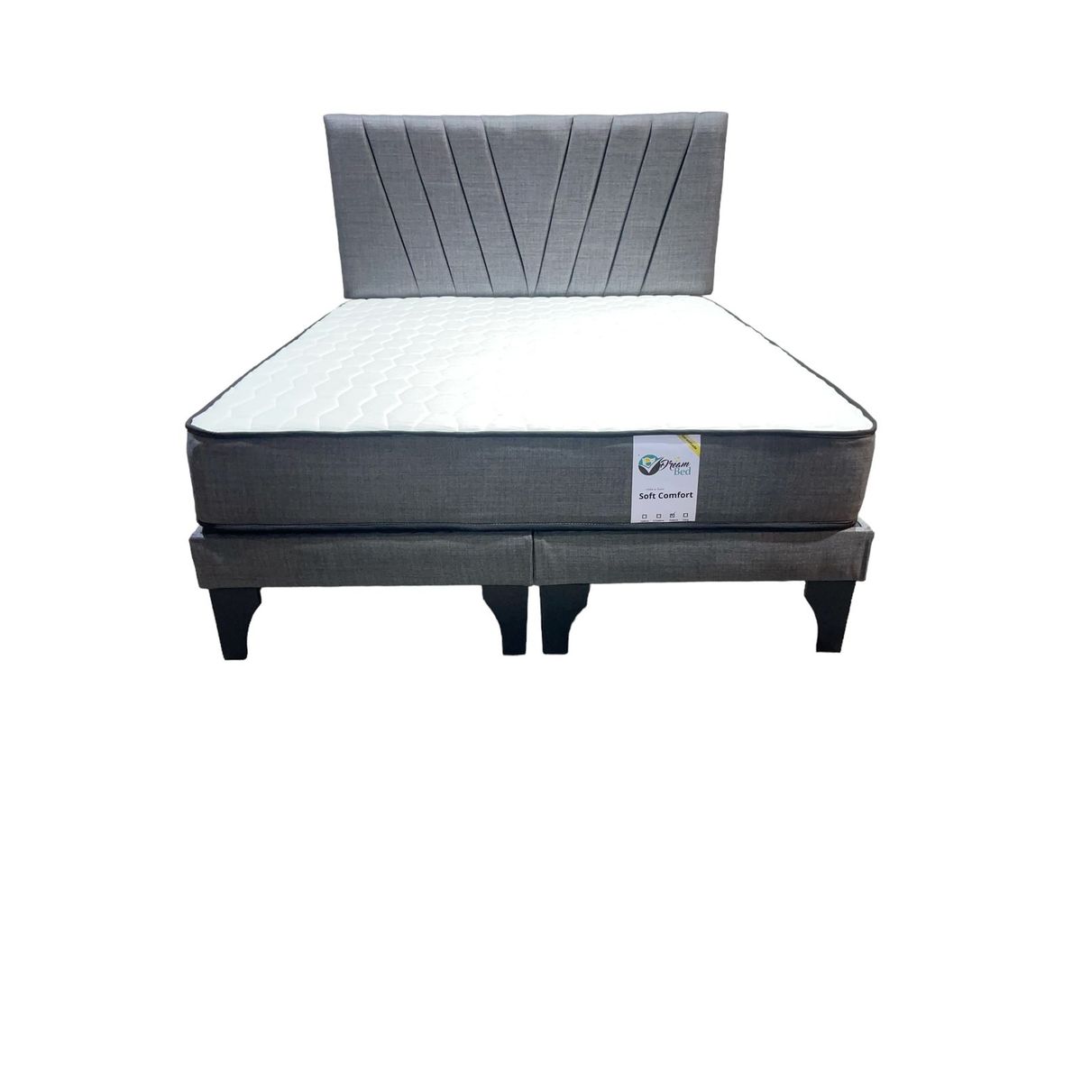 GENERICO - Cama 2 Plazas Color Gris Oscuro