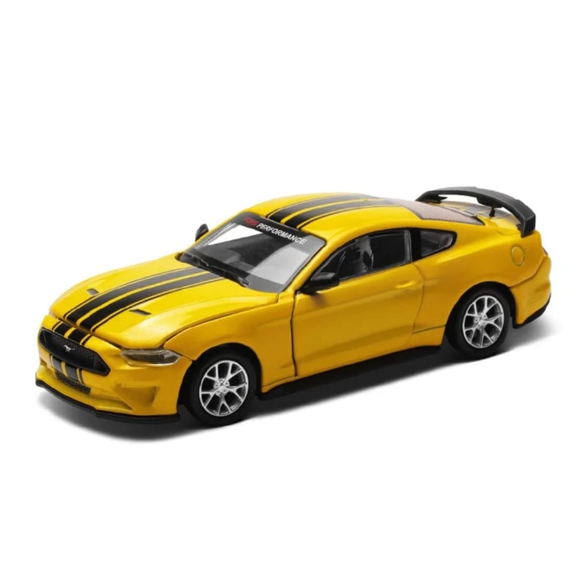 CC - Mustang GT a escala color amarillo V8 piezas intercambiables