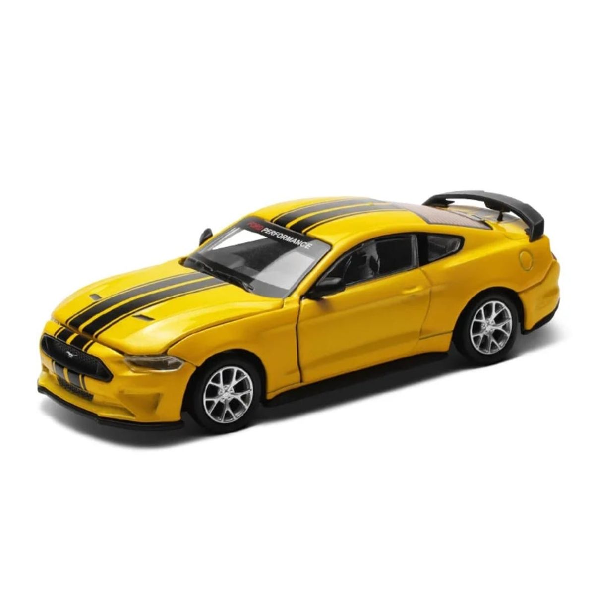 CC - Mustang GT a escala color amarillo V8 piezas intercambiables