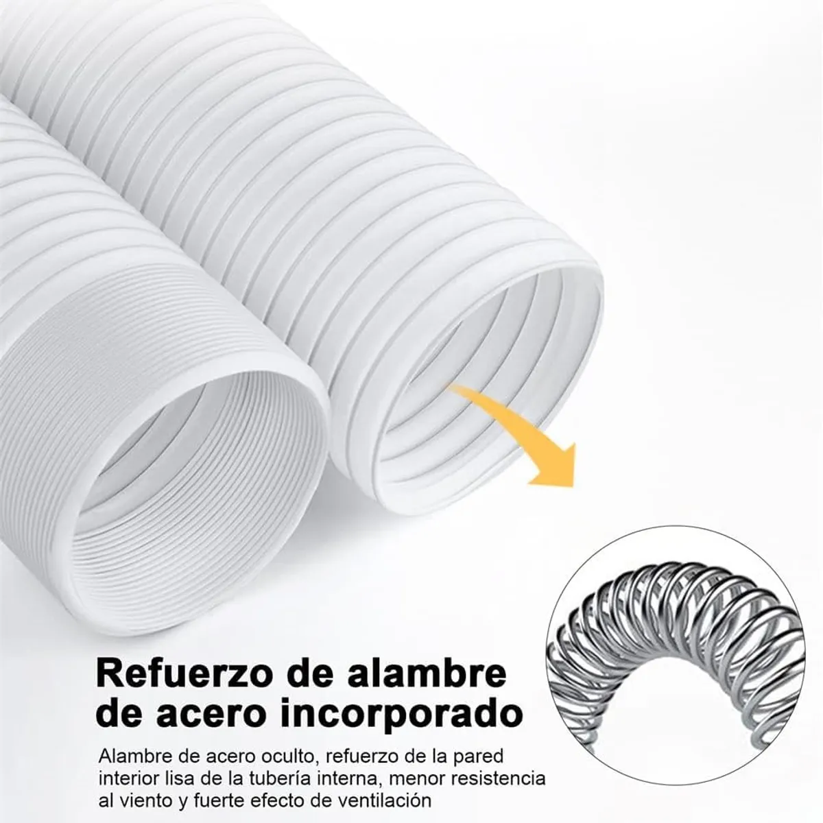 KUANGYE - Tubo O Manga Aire Acondicionado 5mtsx15cm Flexible