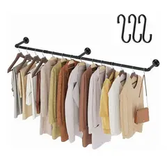 GENERAC - 91cm Perchero De Pared Estante De Metal Para Ropa Multiusos