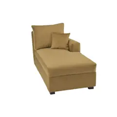 BILDUN - Chaise Longue Felpa Camel