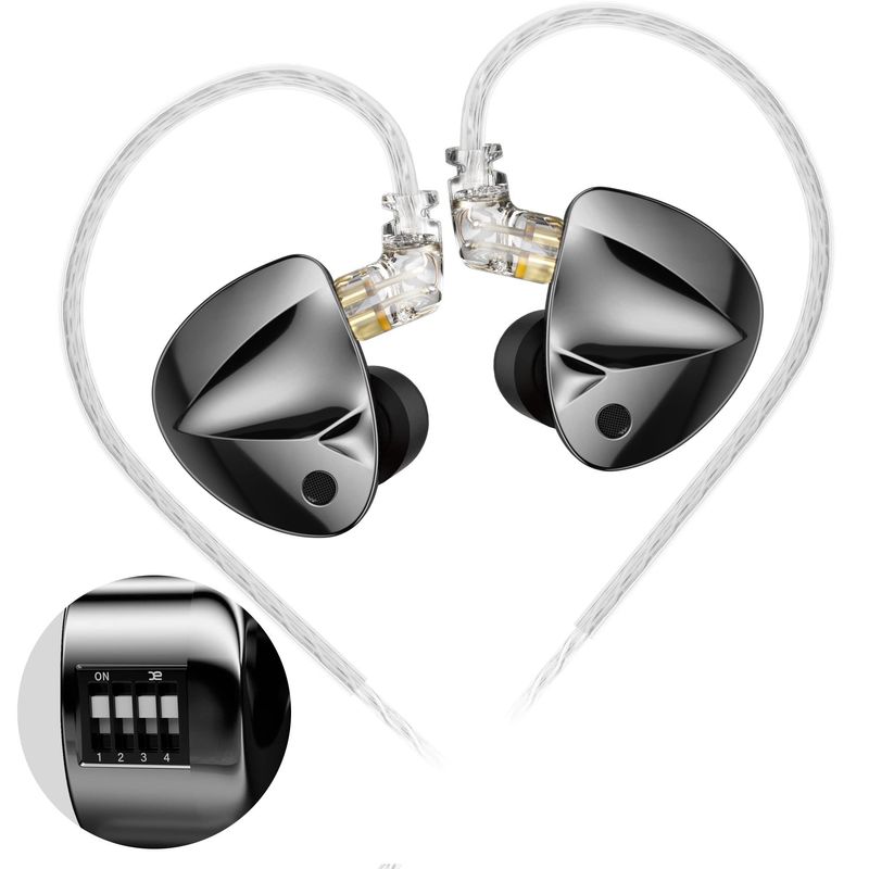 KZ - Audífonos KZ D-Fi graves dinámicos Efectos de sonido ajustables-no mic