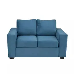 BILDUN - Sofá Felpa Azul Jeans 2 Cuerpos