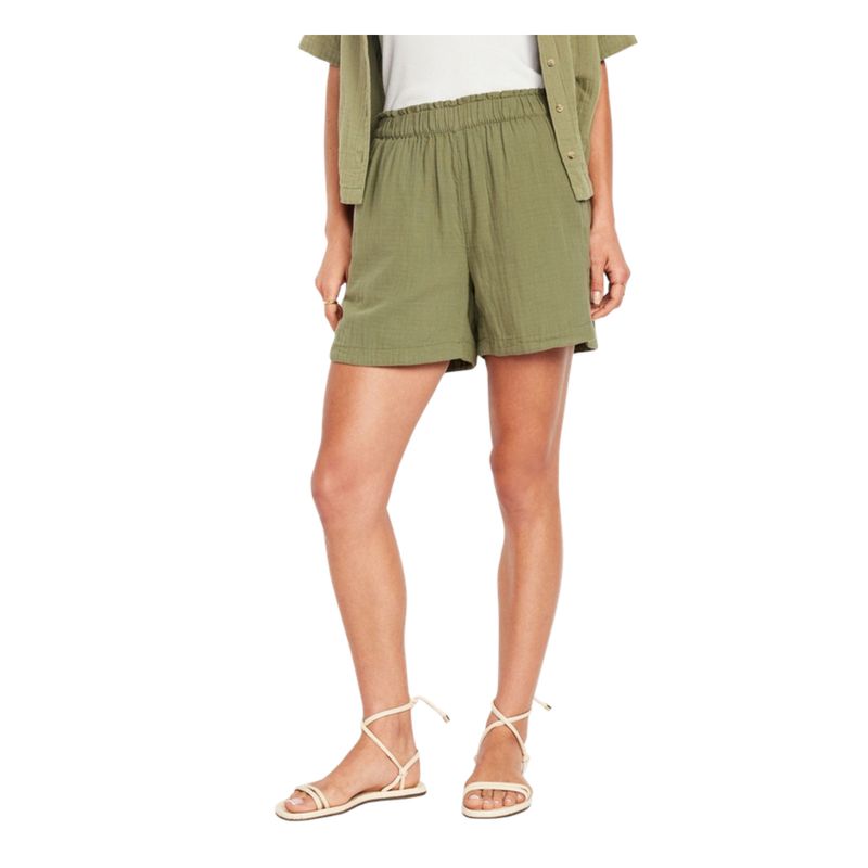 OLD NAVY - Shorts Tiro Alto Mujer Verde