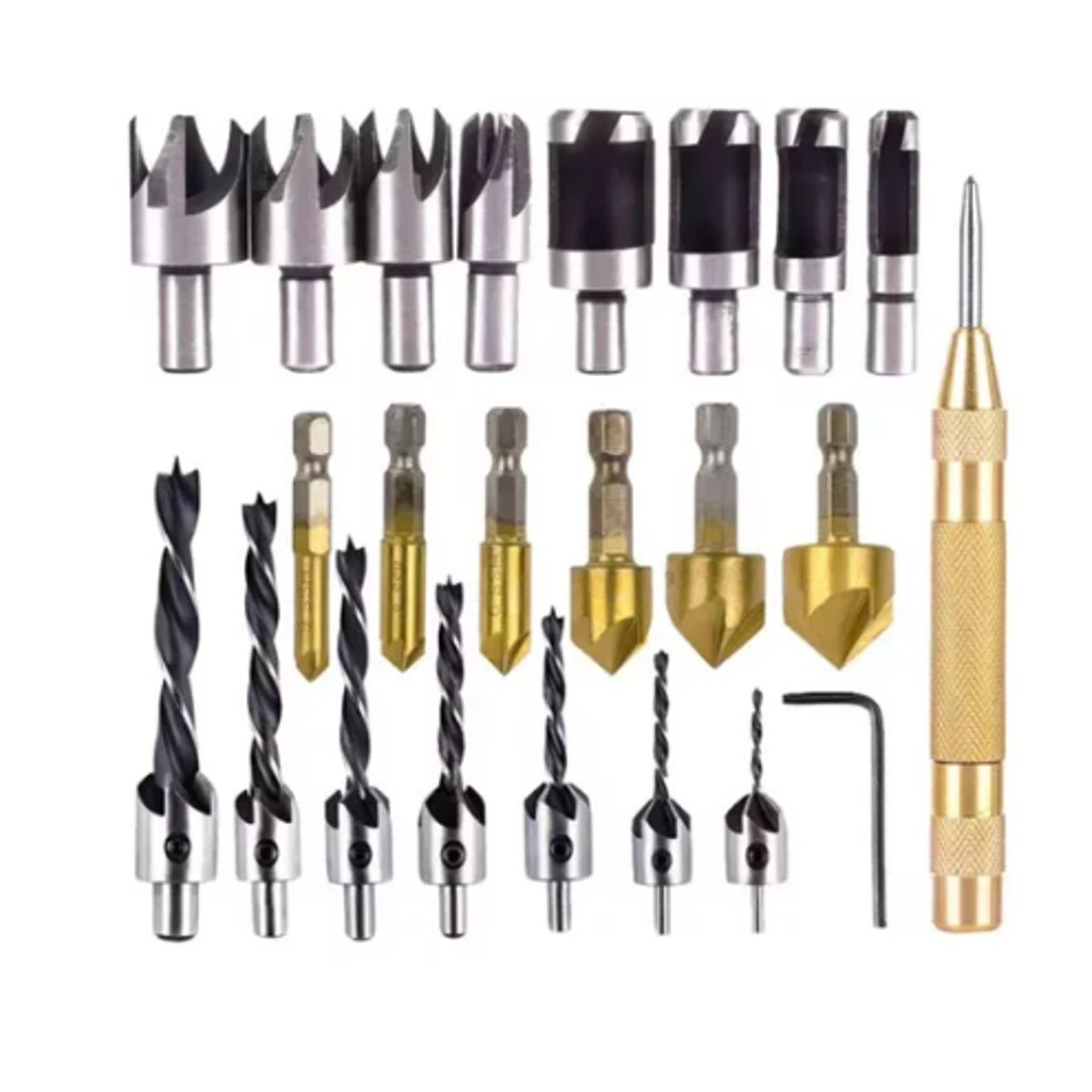 GENERICO - Herramienta De Perforación Para Carpintería 23 Piezas