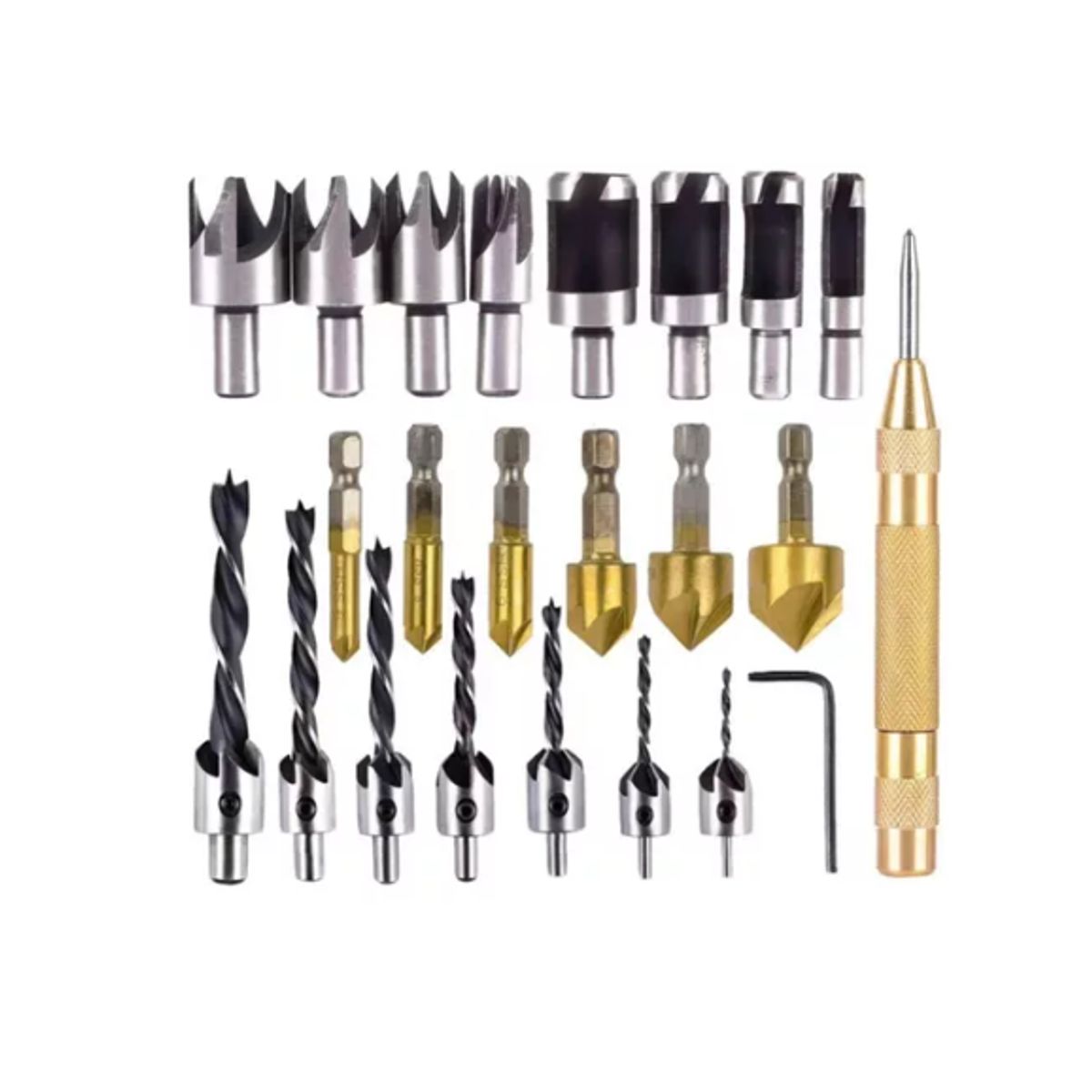 GENERICO - Herramienta De Perforación Para Carpintería 23 Piezas