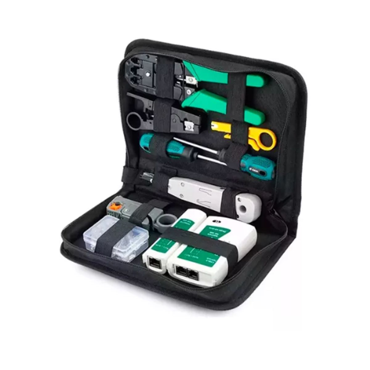GENERICO - Kit De Herramientas Para Redes Crimpeadora Pelacable Bolso