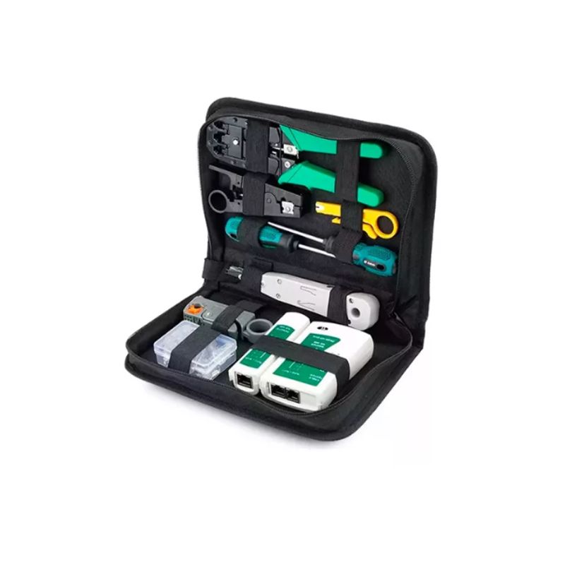 GENERICO - Kit De Herramientas Para Redes Crimpeadora Pelacable Bolso