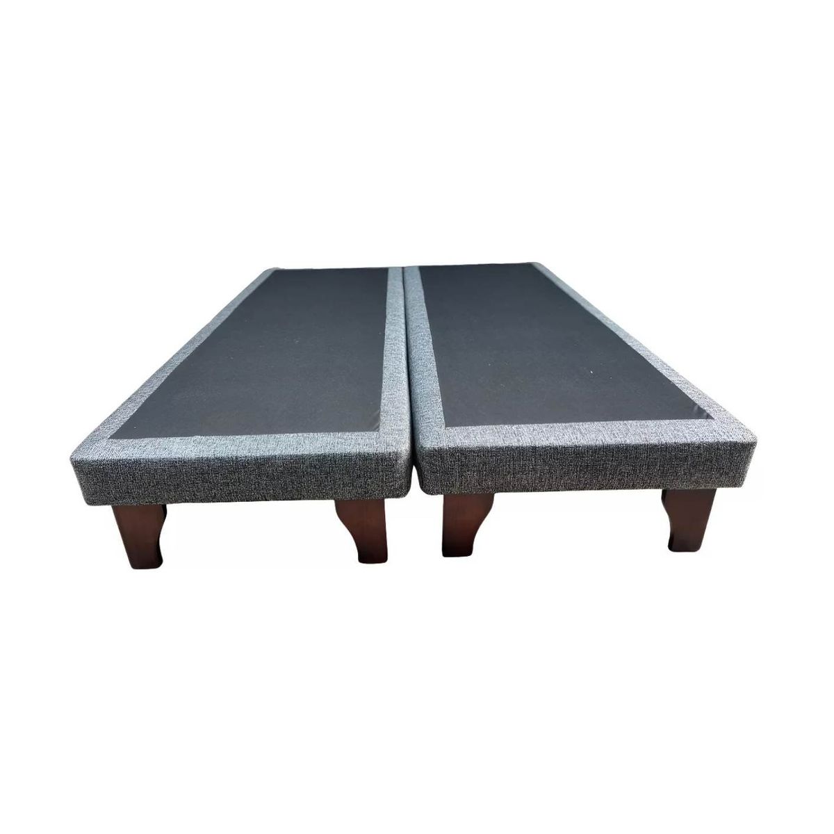 DULCES SUEÑOS - Base Europea Premium 2P ( Espuma , Patas Rosen ) 150x 190 Gris Oscuro