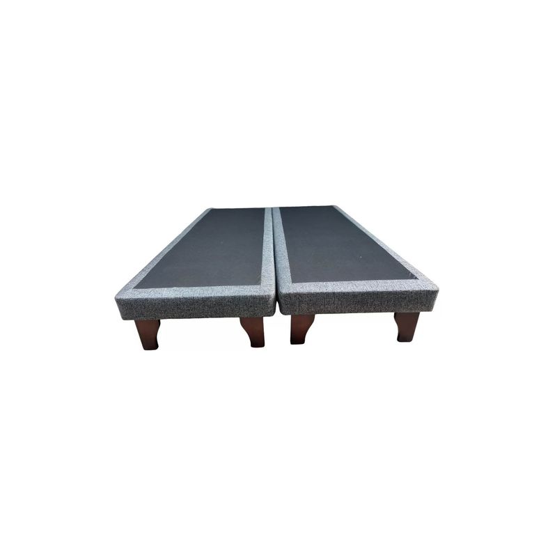 DULCES SUEÑOS - Base Europea Premium 2P ( Espuma , Patas Rosen ) 150x 190 Gris Oscuro