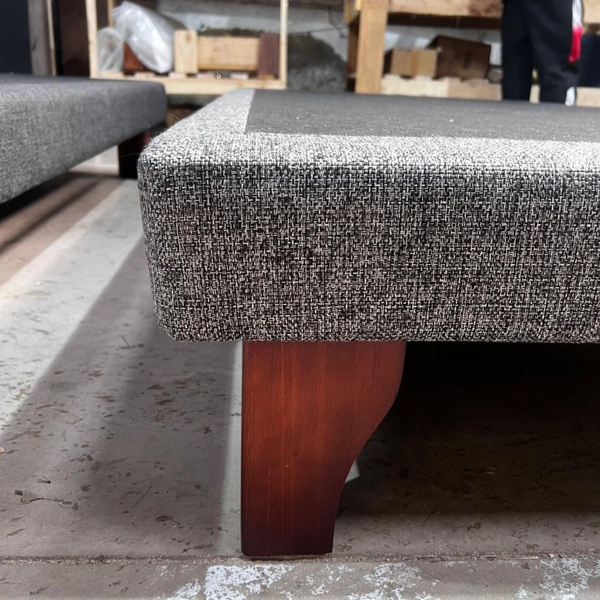 DULCES SUEÑOS - Base Europea Premium 2P ( Espuma , Patas Rosen ) 150x 190 Gris Oscuro