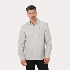 GANGSTER - Camisas ML Fake Linho Araru Blanco