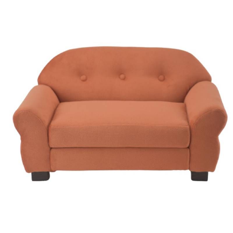 BILDUN - Cama Mascota Felpa Naranja