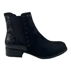VIA UNO - Botin Negro Numeros 35 Al 40 Liquidacion 12082417