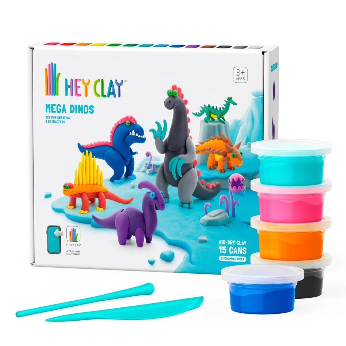 HEY CLAY - Mega Dinos 15 Potes Hey Clay