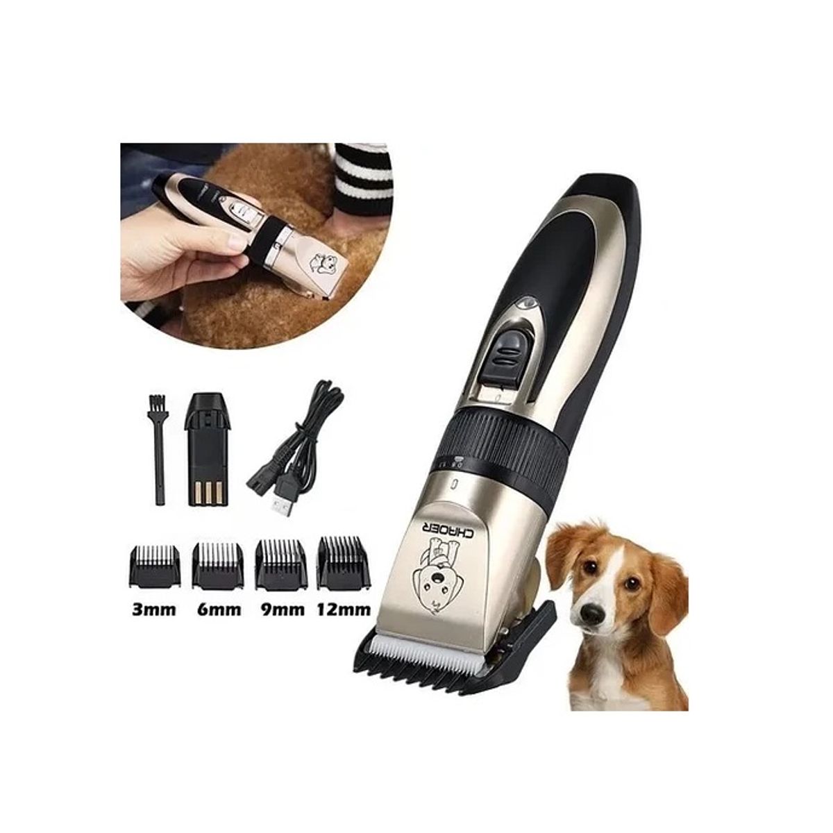 GENERICO - Maquina Cortar Pelo Mascotas Perro Inalámbrica Usb Accesorio