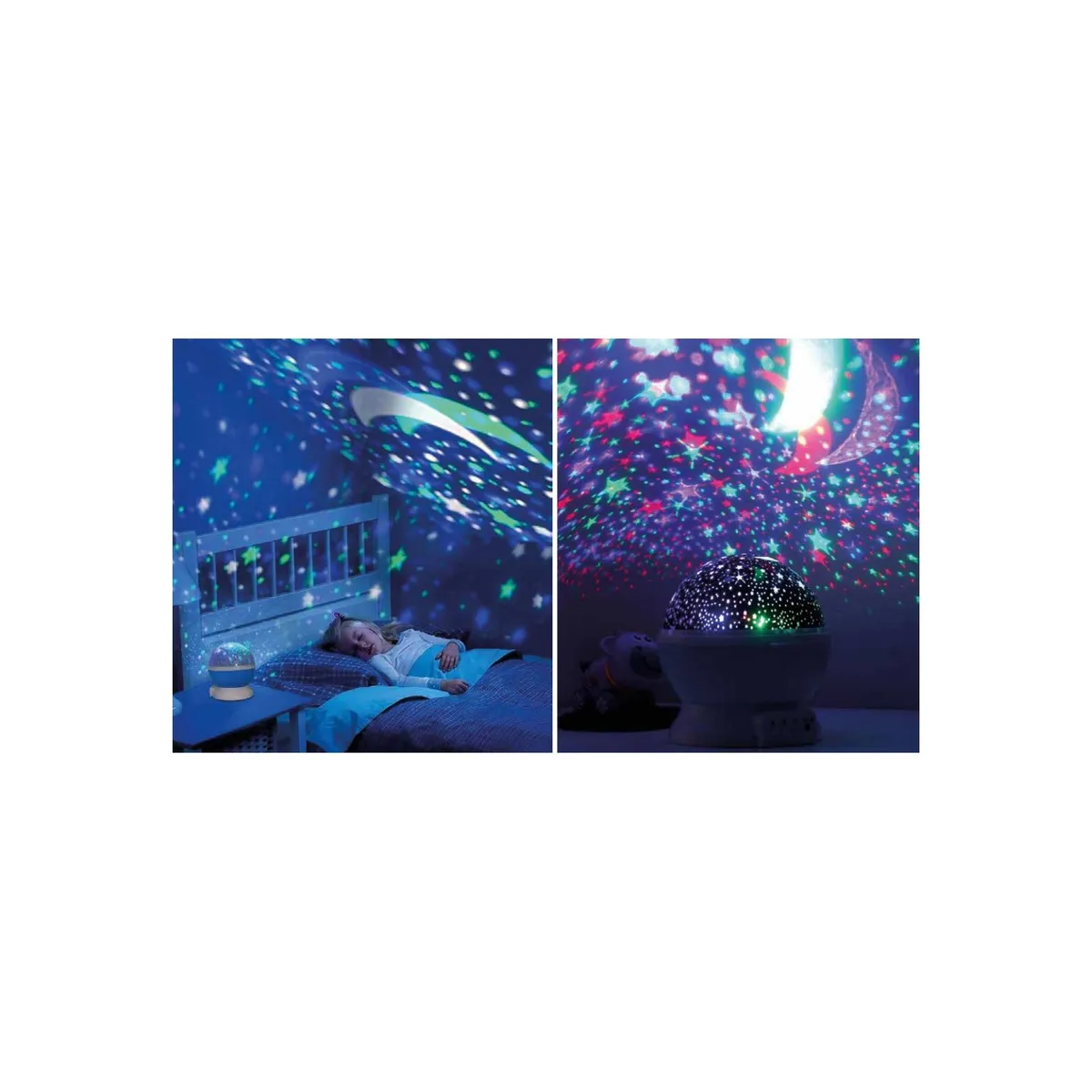 DBLUE - Lámpara Proyector De Estrellas Espantacuco Azul - SC