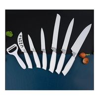 Set Cuchillos 7 Piezas Acero Inoxidable Incluye Pelador