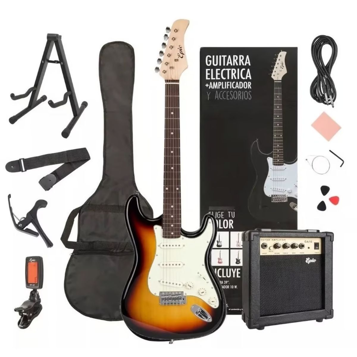 GENERICO - Guitarra Electrica Epic 39 Pack Amplificador+Accesorios