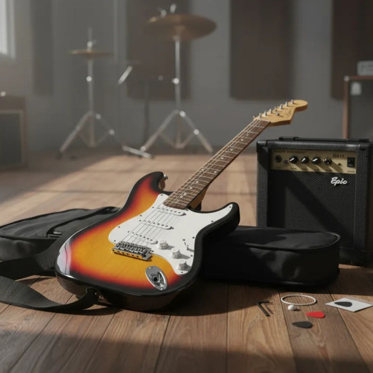 GENERICO - Guitarra Electrica Epic 39 Pack Amplificador+Accesorios