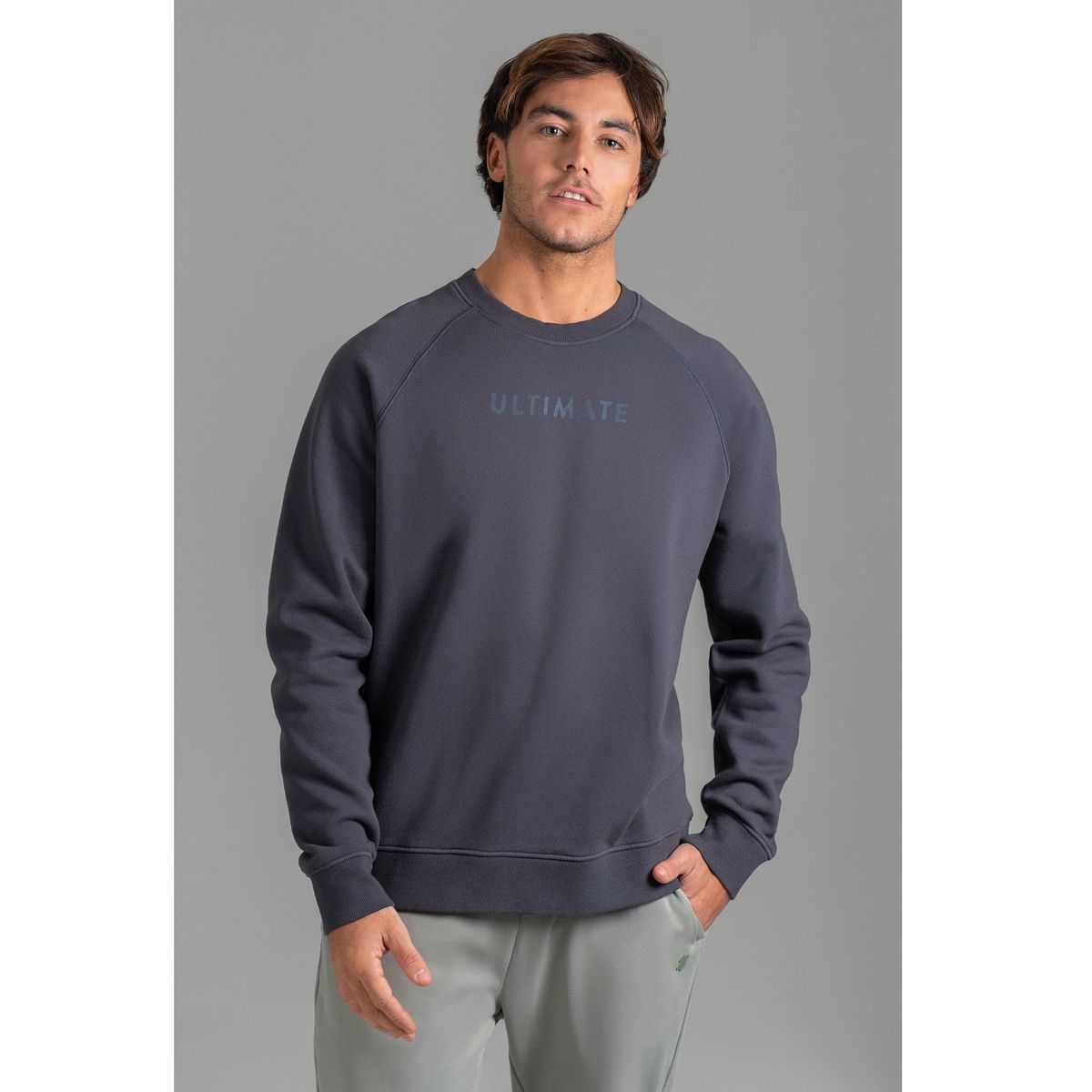 ULTIMATE - ULTIMATE CREW RAGLAN HOMBRE DARK GREY