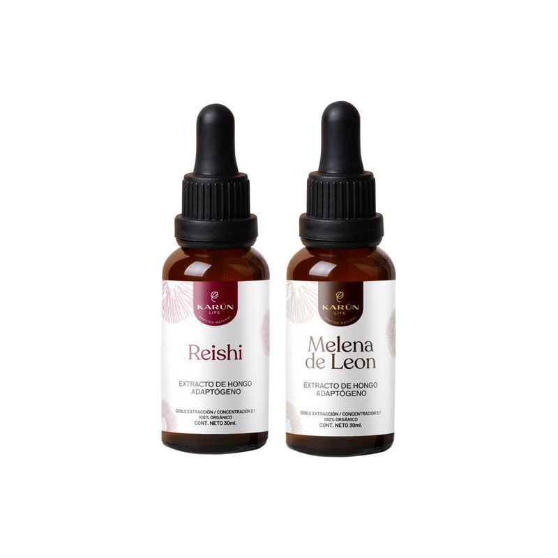 KARUNLIFE - Pack Melena De León + Reishi Hongos Extracto - Gotas 30ml - Karunlife