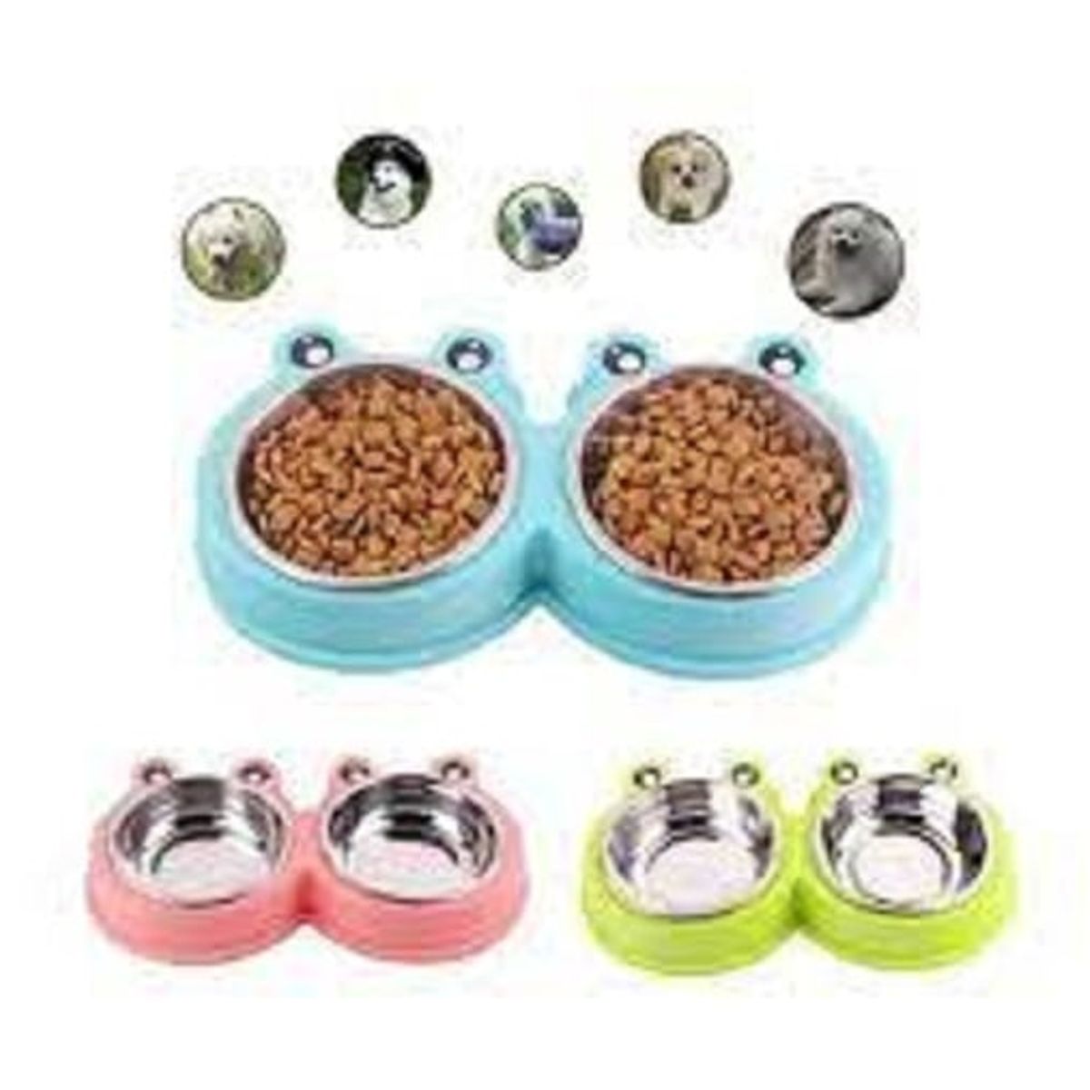 GENERICO - Plato Comida Y Agua Mascota  Perro Gato Color Macho Diseños